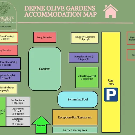 Defne Olive Gardens, Koca Calis, Hébergement de vacances Fethiye