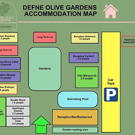 Defne Olive Gardens, Koca Calis, Hébergement de vacances *